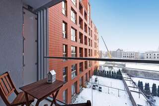Апартаменты Apartamenty Apartinfo Aura Гданьск Апартаменты-студио с балконом и видом на реку (без парковки)-6